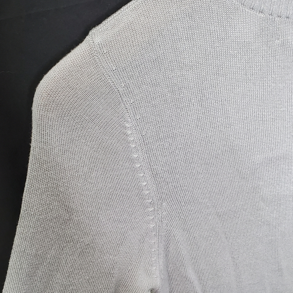 CUT25 BY YIGAL AZROUËL Grey & Yellow Weave Knee-Length Sweater Dress Size Small - Picture 7 of 11